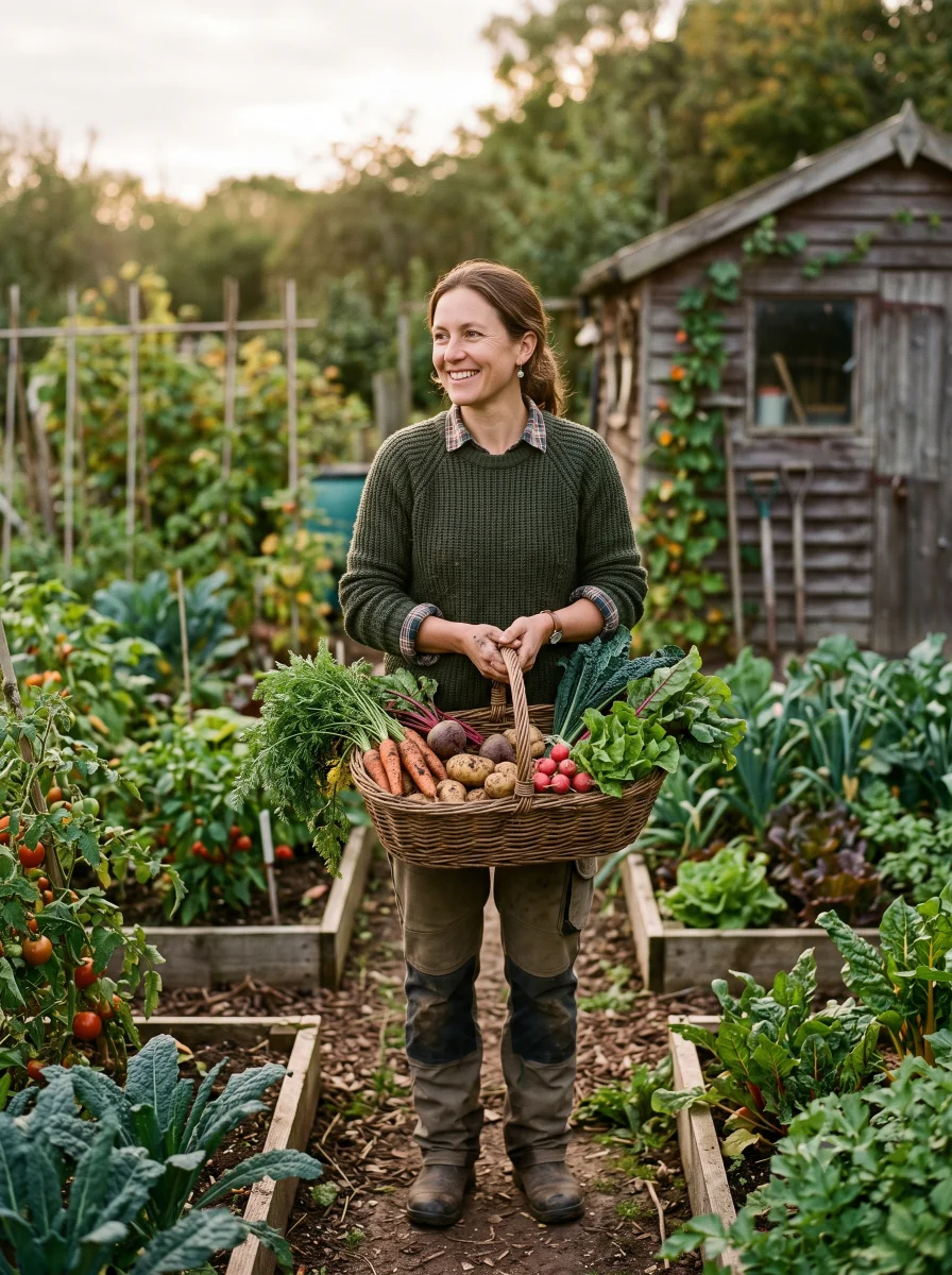 A gardener examining seeds saved from their own harvest