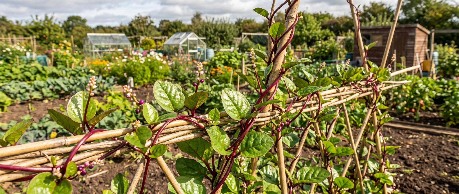 Malabar spinach vine