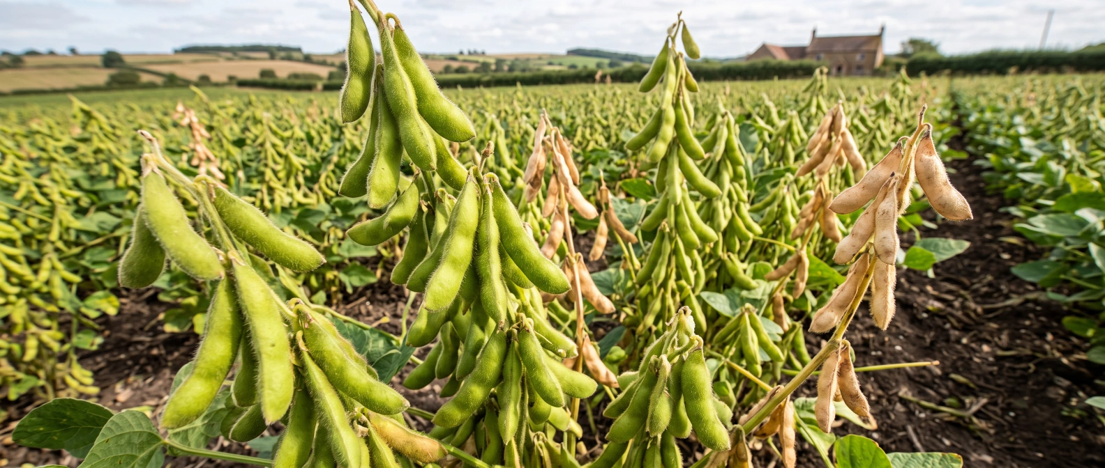 Soya bean plants